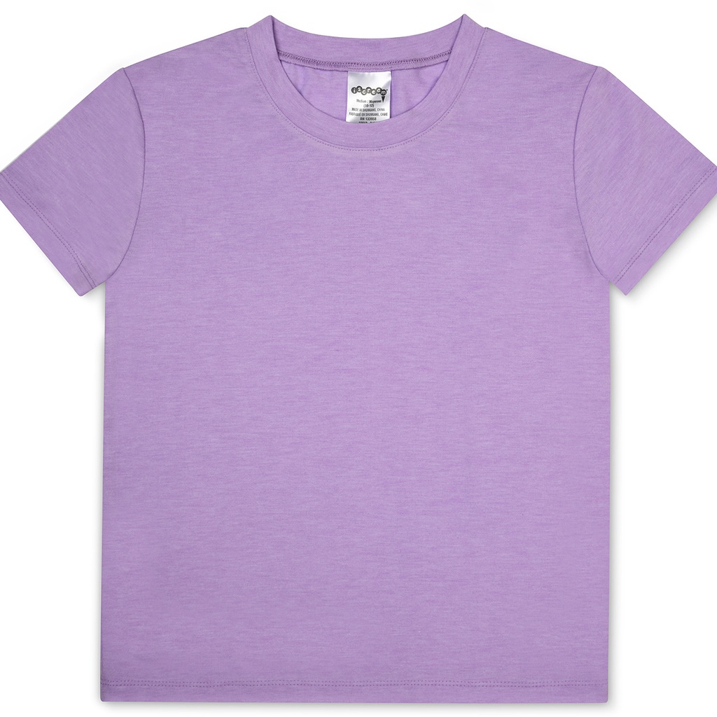 Unisex Round Neck Embroidered Lavender T-Shirt
